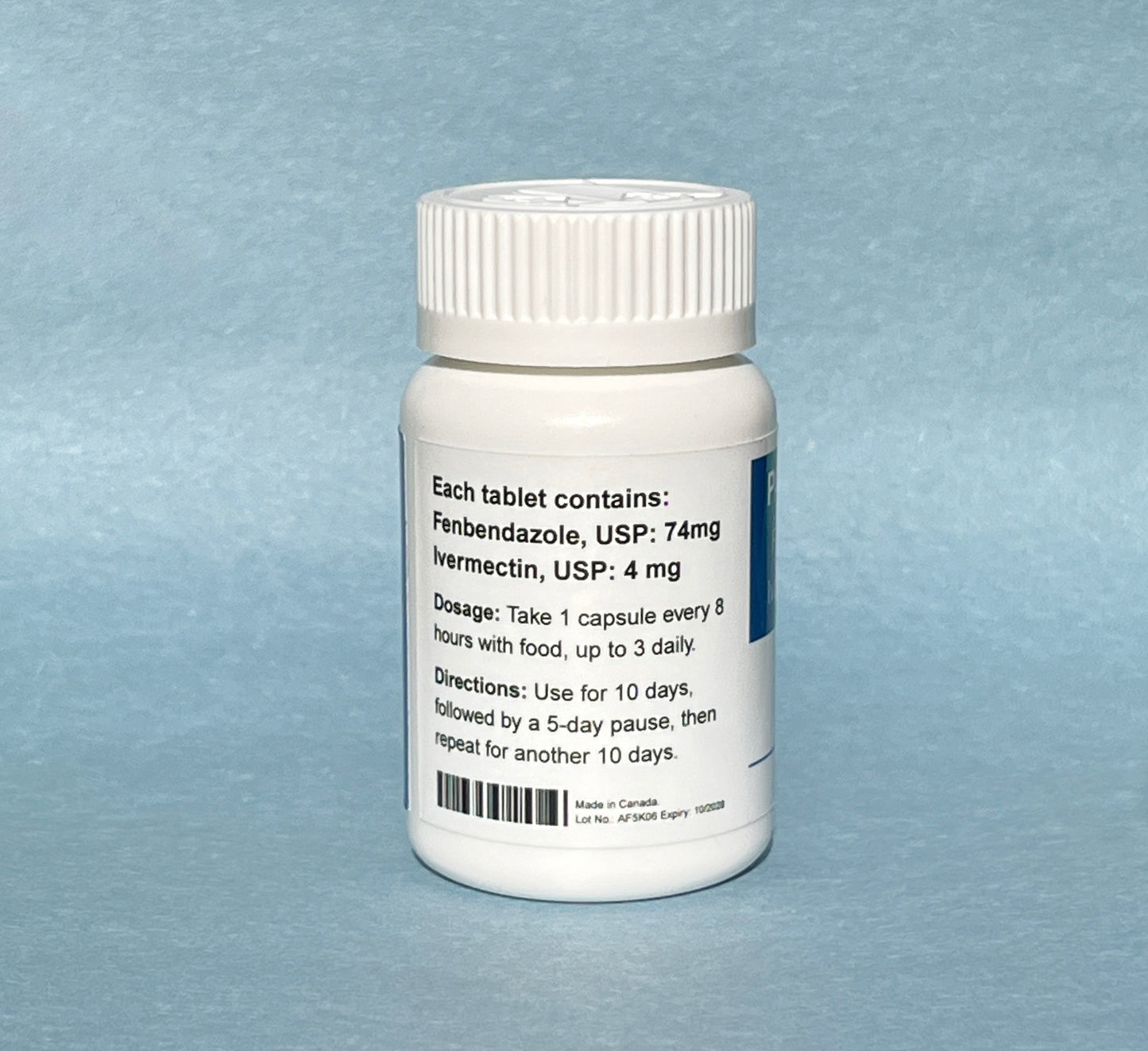 PARAZOFEN™  Antiparasitic Support Fenbendazole Ivermectin Blend 60 Tablets