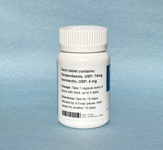 PARAZOFEN™  Antiparasitic Support Fenbendazole Ivermectin Blend 60 Tablets