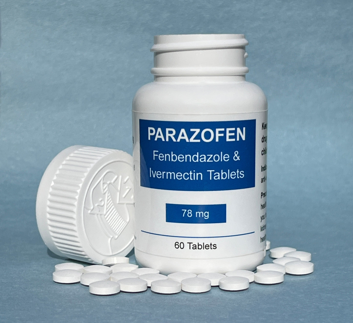 PARAZOFEN™  Antiparasitic Support Fenbendazole Ivermectin Blend 60 Tablets